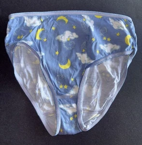 St. Eve Girl Y2K Hi-Cut French Cotton Vintage Brief Panty 10 Underwear Moon - Picture 1 of 4