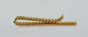 14K Yellow Gold Solid Braided Tie Clasp - Picture 1 of 5