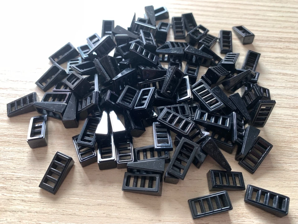 100 LEGO brand new BLACK SLOPE GRILL Plate 1X2 Marvel Star Wars - Image 1 of 1