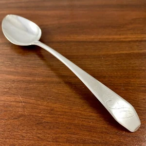 GREEN HALL COIN SILVER COFFIN END SERVING SPOON NYC & ALBANY c1800 - Picture 1 of 6