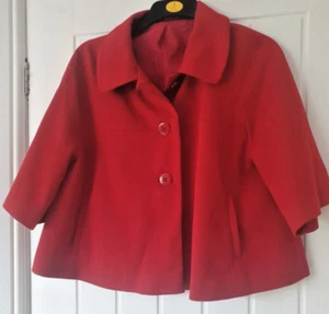 Woman's Jacket Red Size 16 Woman's E-vie Short Style - Picture 1 of 6