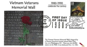 CTC Vietnam Veterans Memorial Wall #3190g FDC Dynamite Cachet M3438 - Picture 1 of 1