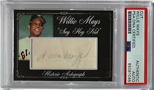 VINTAGE 1950s AUTOGRAPH - SIGNED - WILLIE MAYS - NY GIANTS - PSA DNA