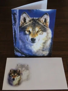 Tree Free Greeting Card Moon Shine Eco Friendly Cards Wolf Gift Frame Art Design - Picture 1 of 12
