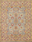 Vibrant Color Geometric Kazak Pakistani Handmade Rug Gray 5X7 Ft