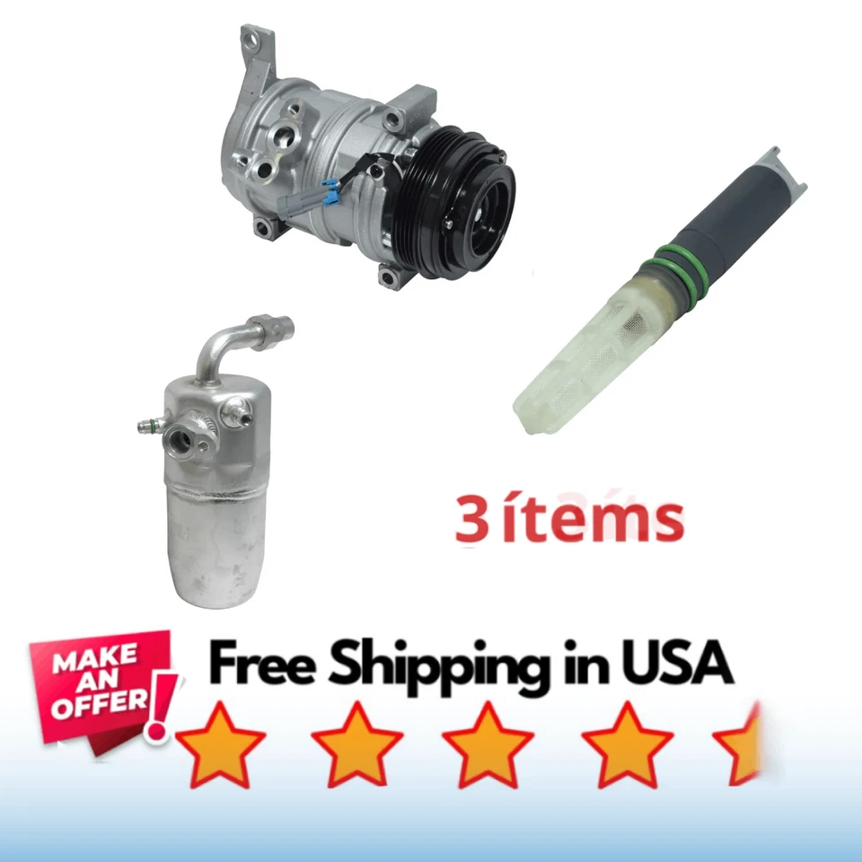 Kit Compresor A/C Fit Chevrolet Silverado, Suburban, Tahoe 06-09, GMC Sierra Foto 1 de 1