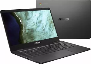 🔥NEW ASUS 14.0" HD Chromebook Intel Celeron N3350/4GB/32GB eMMC Gray C423NA🔥 - Picture 1 of 3