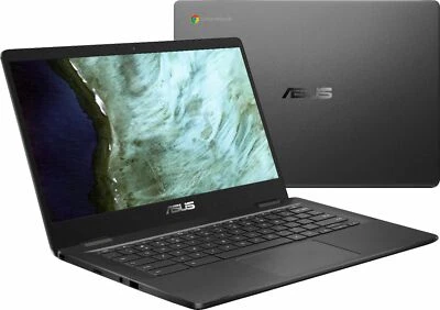 🔥NEW ASUS 14.0" HD Chromebook Intel Celeron N3350/4GB/32GB eMMC Gray C423NA🔥 - Image 1 of 3
