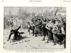 THE RIOTS IN SICILY: STONING A PRIEST AT GIBELLINA c.1894