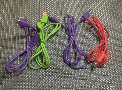 Lote de 4 cables de carga micro USB multicolor para Samsung Android HTC LG Foto 1 de 4