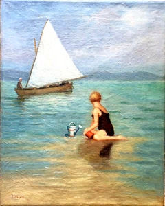 BEAUTIFUL PAINTING SIGNED BY HILBERTH IRENE (1872-1925) HUNGARIAN PAINTER SCHOOL - Picture 1 of 5