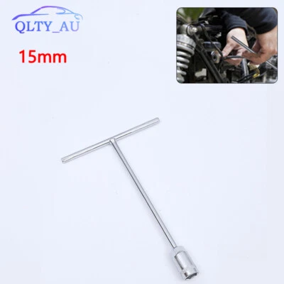 1Pc 15mm Metric T Handle Driver Deep Drawn Hex Socket Wrench For Car Motorcycle - Image 1 of 4