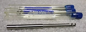 .170" X 1/4" LOC X 3" OAL X 3/16" SHANK, 1.5"RCH 3-FLUTE CARBIDE END MILL, 3 PCS - Picture 1 of 2