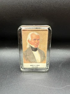 Peso de papel de vidrio presidencial vintage - James Polk  - Imagen 1 de 3