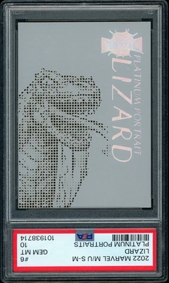 2022 Marvel Metal Universe Spider-Man Lizard Platinum Portraits PSA 10 GEM MINT - Image 1 of 2