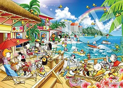 Epoch 2000 Super Small Piece Jigsaw Puzzle PEANUTS Beach Resort 38x53cm 54-218s - Image 1 of 3