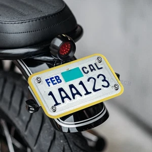 Yellow Motorbike Flexible License Plate Shield for Men Women with Drainage Holes - Picture 1 of 15