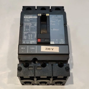 Square D HJL36080 80 Amp 3-polig 600VAC 250VDC thermischer magnetischer Leitungsschutzschalter - Bild 1 von 8