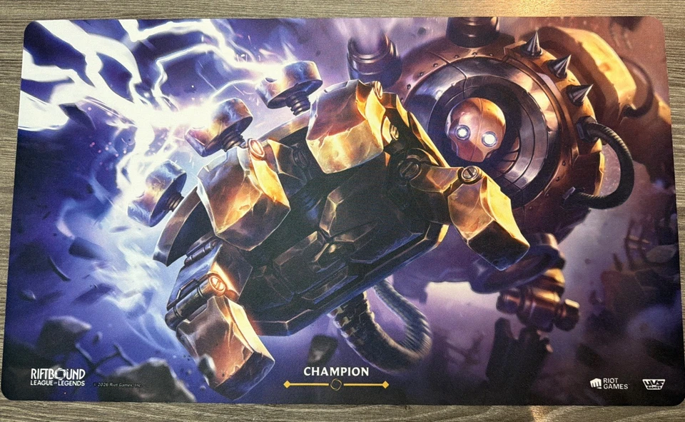 Alfombra de Juego Blitzcrank Oficial Riftbound League Of Legends Invocador Escaramuza Campeón Foto 1 de 1