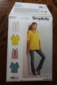 Simplicity 8337 Knit Tops w/ Variations Pattern Misses' XXS-XXL (4-26) Uncut - Picture 1 of 3