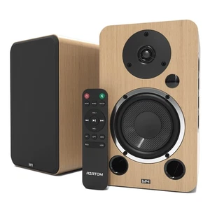 Bookshelf Speaker with Bluetooth, HDMI, Optical, RCA - AZATOM Equinox 2 M4 Oak - Picture 1 of 9