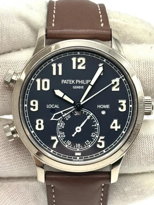 Patek Philippe Calatrava Pilot Travel Time mostrador azul 5524G caixa e papéis 2016 - Imagem 1 de 4