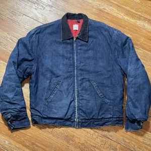 Vintage 60s Pointer Brand Jacket Denim Work Mechanic Shop Scovill Corduroy 50s - Picture 1 of 23
