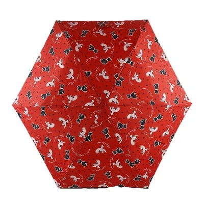 Ombrello Radley Rosso Compatto Pieghevole Telescopico Borsetta Ombrello - Tempo di Livare - Immagine 1 di 4