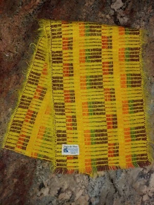 Madawaska Weavers Canada Pure Wool Hand Woven Scarf 9x62" - Image 1 of 4