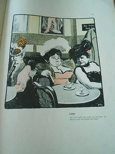 Liebe du Toni Sprich nich immer Illustré Eduard Thöny Print Art 1901 - Bild 1 von 1