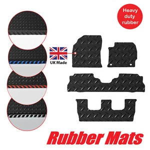 Tailored to fit Toyota Prius Plus 2012-2021 Full Set Rubber Car Mats 2 Clips - Picture 1 of 9