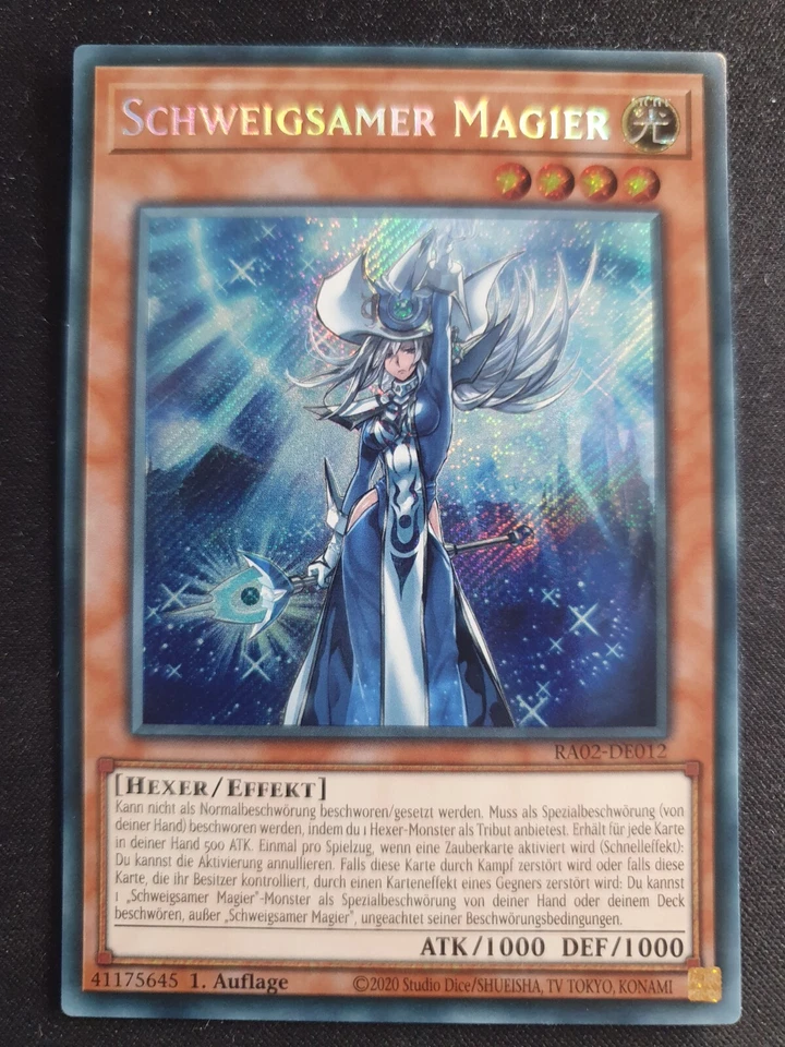 Yu-Gi-Oh! RA02-DE012 Schweigsamer Magier Secret Rare NM 1st Ed - Bild 1 von 1