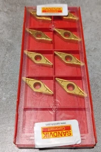 8 SANDVIK VBMT 16 04 08-MM 2025 PADS NEW - Picture 1 of 2