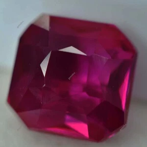 Natural Pink Ruby Ring Size 7 Carat SQUARE Cut CERTIFIED Rare Loose Gemstone - Picture 1 of 11