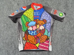 Vomax Cycling Shirt Mens L Audi Best Buddies Hearst Castle 3/4 Club Cut Jersey - Picture 1 of 10