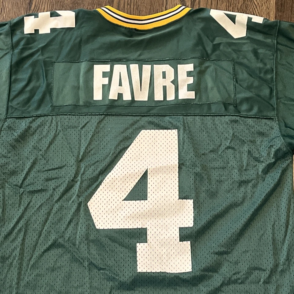 Camiseta Green Bay Packers Brett Favre Talla 48 Starter Verde Foto 1 de 4