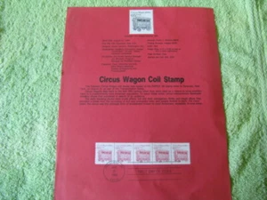 United States (#2452) 1990 USPS Souvenir Page - Circus Wagon Coil Stamp - Picture 1 of 6