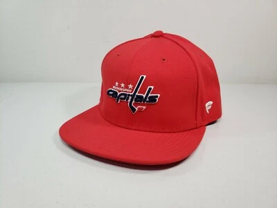 Washington Capitals Fanatics NHL Snapback Ala Plana Sombrero Gorra Logo Clásico Nuevo sin Etiquetas Foto 1 de 4