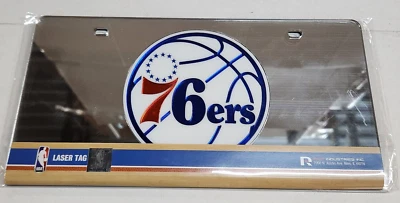 Philadelphia 76ers NBA Rico Logo Silver Laser Tag License Plate - Image 1 of 2