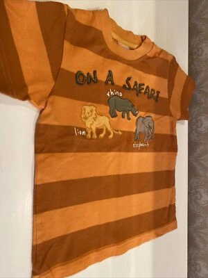 Gymboree Toddler Boy’s Size 2T Orange Safari Print Short Sleeve Shirt - Image 1 of 3