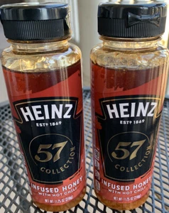 2 Heinz 57 Collection Sauces Infused Honey w/ Black Truffle or Hot Chili - Picture 1 of 1