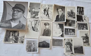 LOT OF 20 VINTAGE 40'S WWII ERA B&W REAL PHOTOS US MILITARY SOLDIERS - Picture 1 of 6