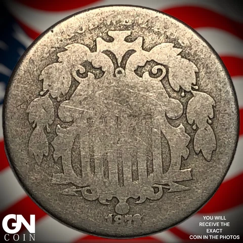 1872 Shield Nickel  Q6585 Cover