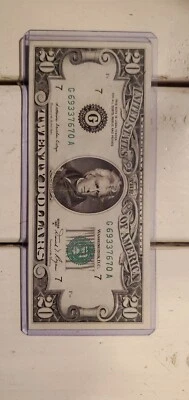 1981A Series G 20 Dollar Bill Misaligned - Image 1 of 2