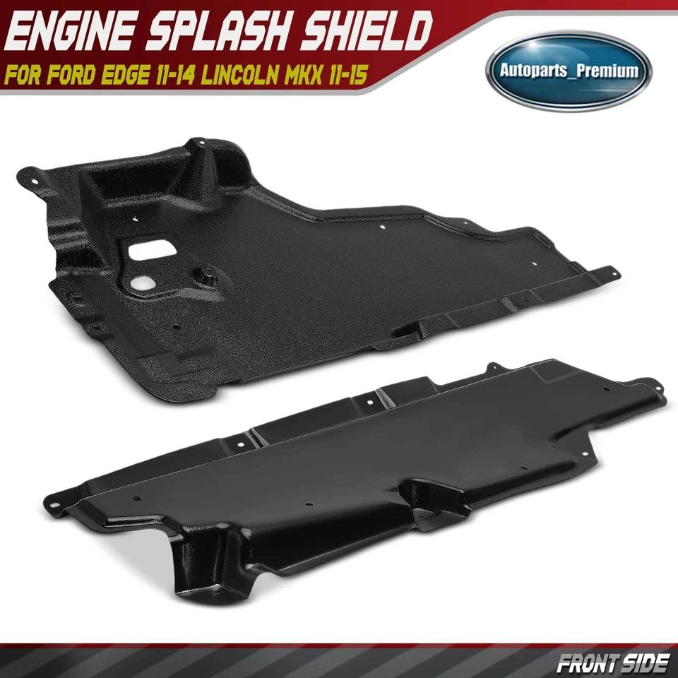 Protector contra salpicaduras de motor delantero conductor y pasajero para Ford Edge 11-14 Lincoln MKX Foto 1 de 4