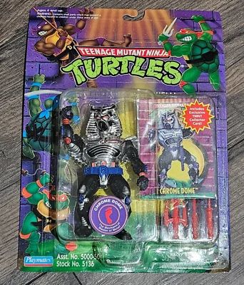 Nueva figura de acción Playmates TMNT 1994 cúpula cromada maestra mecánica de metal sin usar, en caja Foto 1 de 4