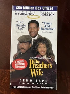 The Preacher's Wife VHS 1997 Denzel Washington Full Length Screener Demo SEALED - Picture 1 of 3