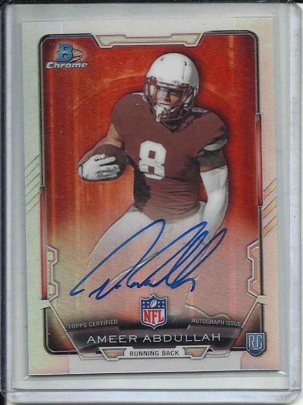 Ameer Abdullah 2015 Bowman Chrome Refractor Autograph Rookie - Image 1 of 1