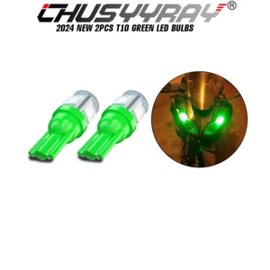 Super Bright Green T10 2825 LED Bulbs Motorcycle Position Parking City Lights - Picture 1 of 14