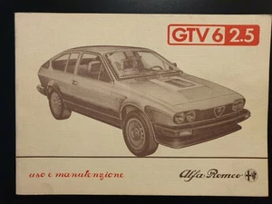 Alfa Romeo Alfetta GTV6 2.5 Manuale Uso e Manutenzione 6/1984 - Foto 1 di 4